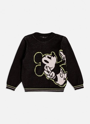 Youccie - Casaco de Tricô do Mickey Mouse Preto - YOUCCIE