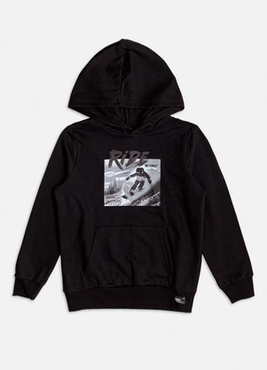 Youccie - Casaco Preto de Snowboard de Moletom Preto - YOUCCIE