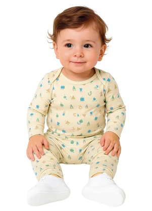 Malwee Kids - Body Básico Letrinhas Off White - MALWEE KIDS