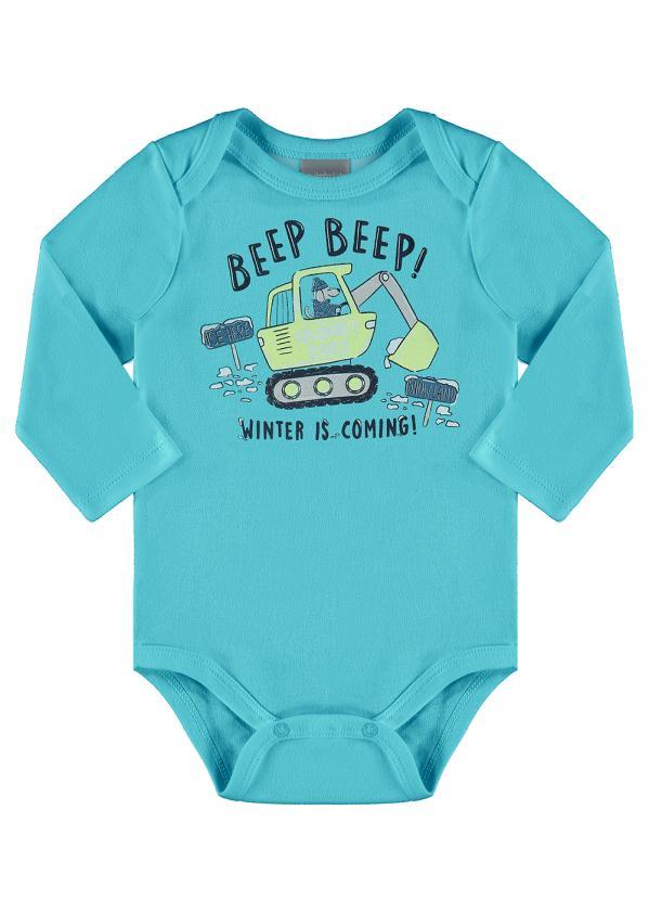 Quimby - Body Bebê em Suedine Azul