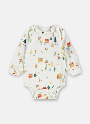 Up Baby - Body Bebê Masculino Suedine Estampado - UP BABY