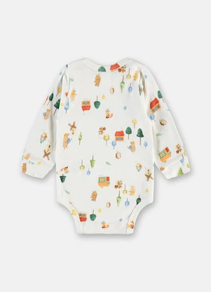 Up Baby - Body Bebê Masculino Suedine Estampado - UP BABY