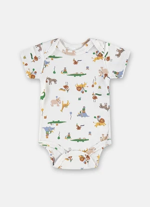 Up Baby - Body Bebê Masculino Suedine Estampado - UP BABY