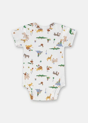 Up Baby - Body Bebê Masculino Suedine Estampado - UP BABY