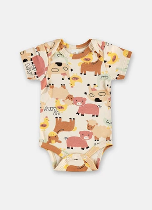 Up Baby - Body Bebê Masculino Suedine Estampado - UP BABY