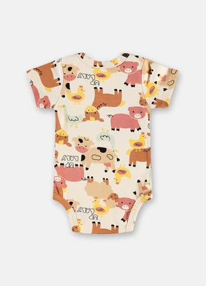 Up Baby - Body Bebê Masculino Suedine Estampado - UP BABY