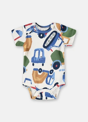 Up Baby - Body Bebê Masculino Suedine Estampado - UP BABY