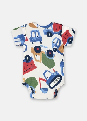 Up Baby - Body Bebê Masculino Suedine Estampado - UP BABY