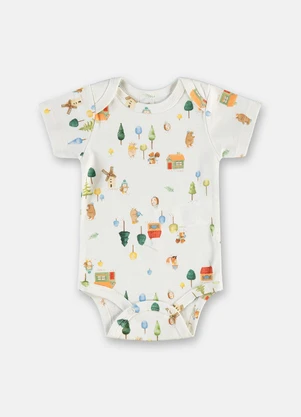 Up Baby - Body Bebê Masculino Suedine Estampado - UP BABY