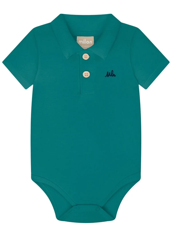 Milon - Body Bebê Menino Básico Verde