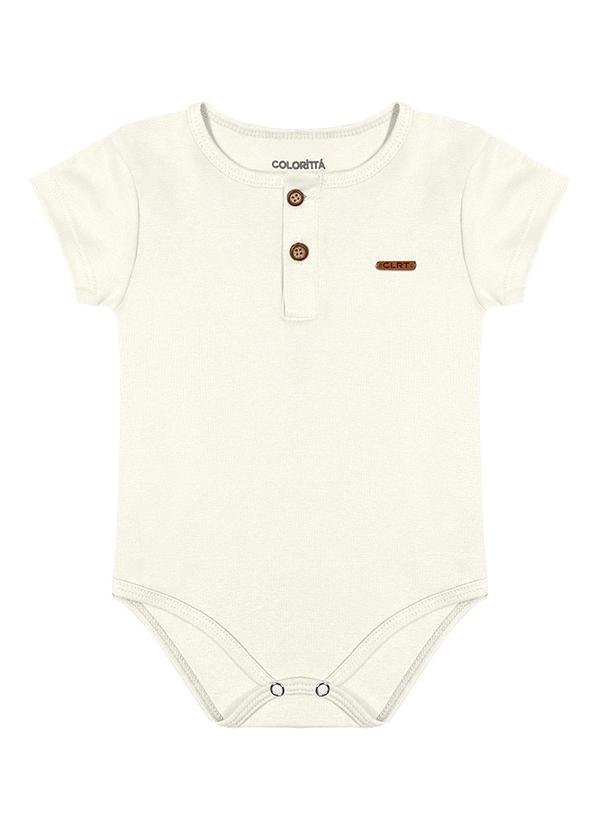 Colorittá - Body Bebê Menino com Botões Colorittá Bege