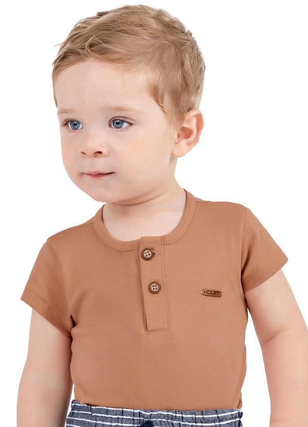 Colorittá - Body Bebê Menino com Botões Colorittá Laranja