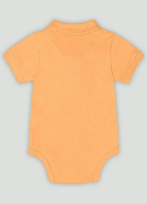 Body Bebê Menino com Botões Up Baby Laranja - UP BABY