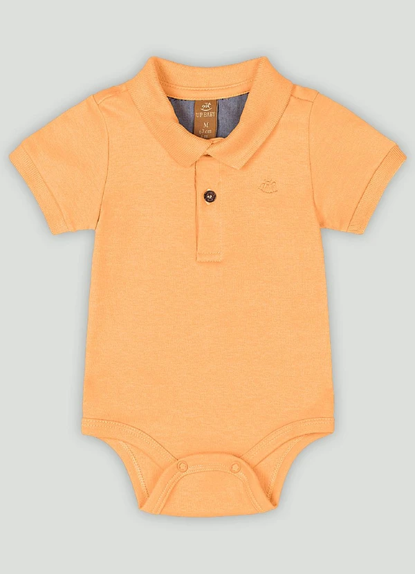 Up Baby - Body Bebê Menino com Botões Up Baby Laranja