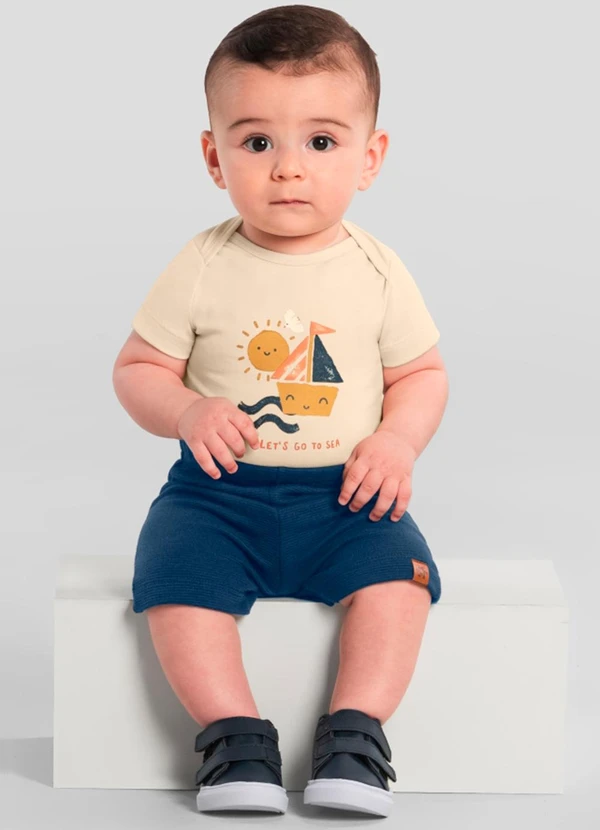 Brandili - Body Bebê Menino de Solzinho Natural 2