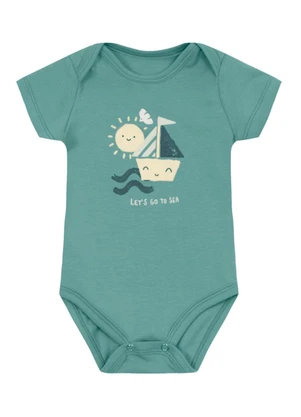 Brandili - Body Bebê Menino de Solzinho Verde - BRANDILI