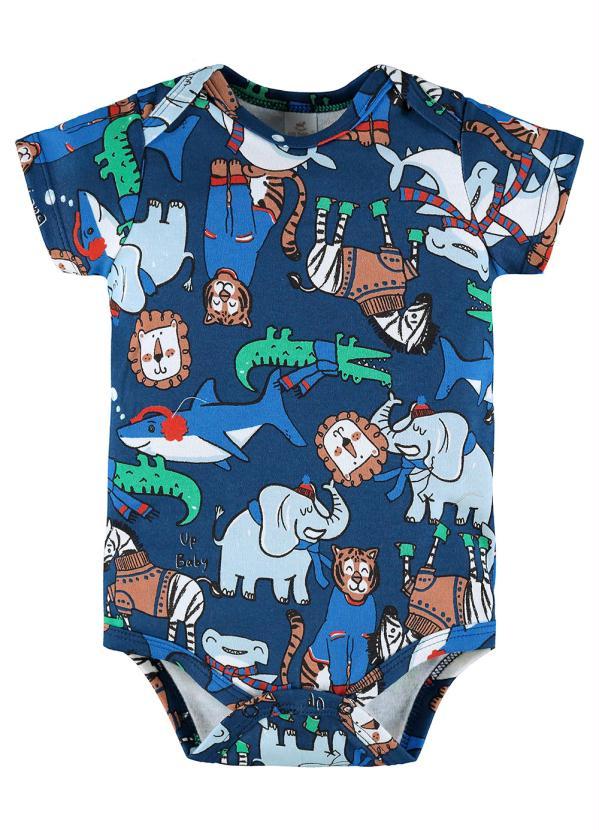 Up Baby - Body Bebê Menino em Suedine Azul