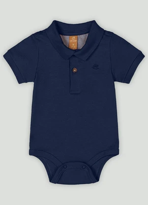 Body Bebê Menino em Suedine Premium Up Baby Azul - UP BABY