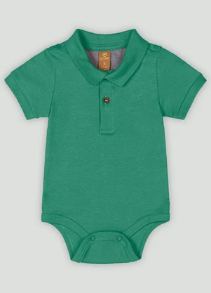 Body Bebê Menino em Suedine Premium Up Baby Verde - UP BABY