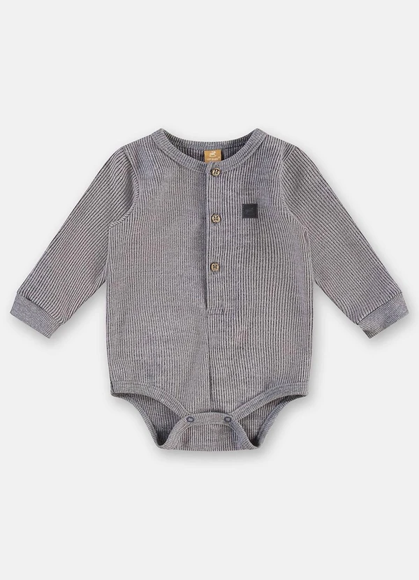 Up Baby - Body Bebê Menino Malha Aveludada Azul