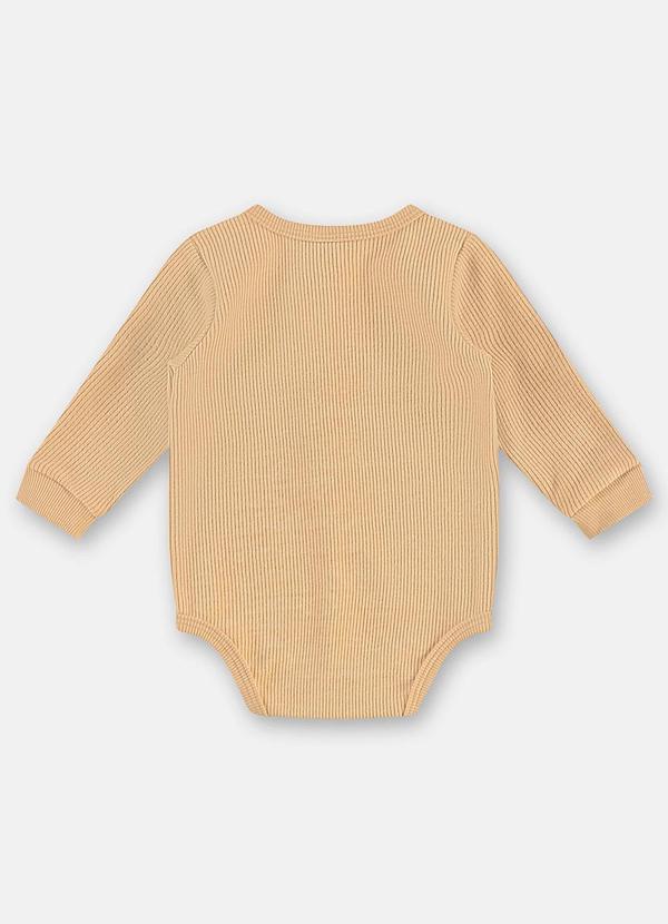 Up Baby - Body Bebê Menino Malha Aveludada Marrom 3
