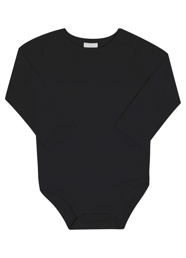 Pulla Bulla - Body Bebe Menino Malha Térmica Preto