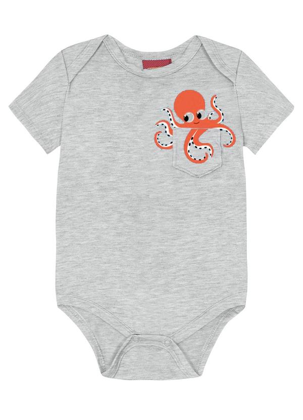 Kyly - Body Bebê Menino Polvo Cinza
