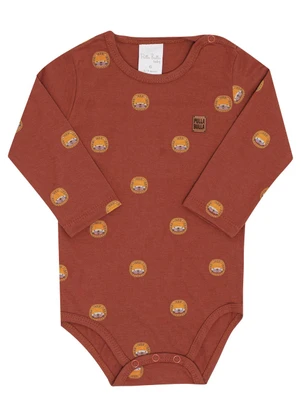 Pulla Bulla - Body Bebe Menino Suedine Vermelho - PULLA BULLA