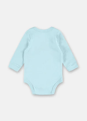 Up Baby - Body Bebê Suedine Estampa Azul - UP BABY