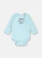 Up Baby - Body Bebê Suedine Estampa Bege - variação:  