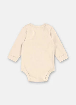 Up Baby - Body Bebê Suedine Estampa Bege - UP BABY