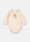 Up Baby - Body Bebê Suedine Estampa Bege - variação:  
