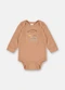 Up Baby - Body Bebê Suedine Estampa Bege - variação:  