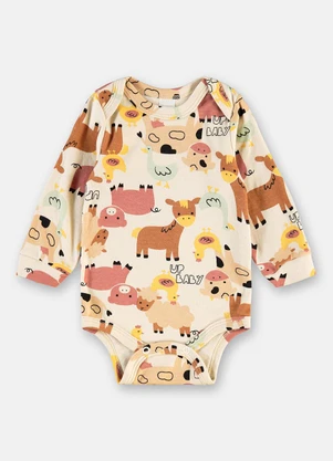 Up Baby - Body Bebê Suedine Premium Estampado - UP BABY