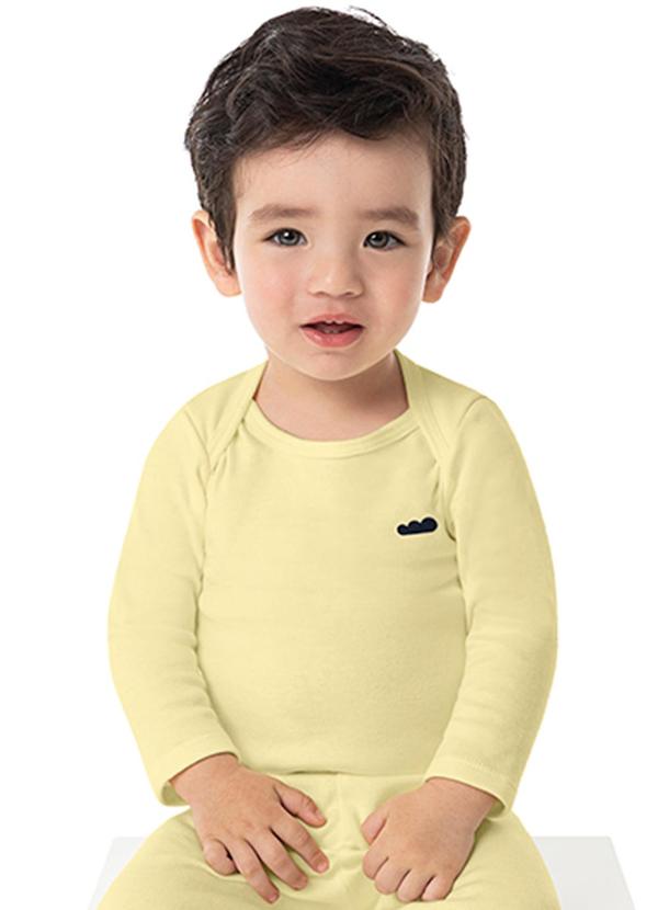 Marlan - Body Bebê Unissex em Cotton Amarelo