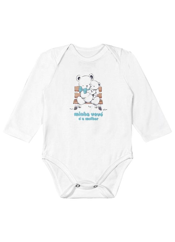 Brandili Baby - Body Bebê Unissex Frases Interativas Branco