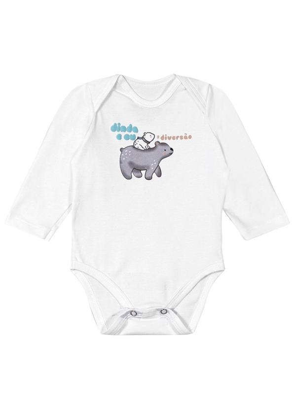 Brandili Baby - Body Bebê Unissex Frases Interativas Branco