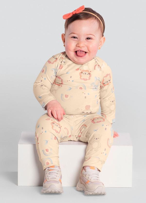 Brandili Baby - Body Bebê Unissex Térmico Bege