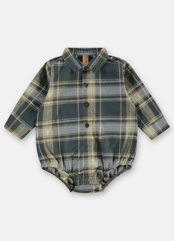 Up Baby - Body Camisa Bebê Menino Verde