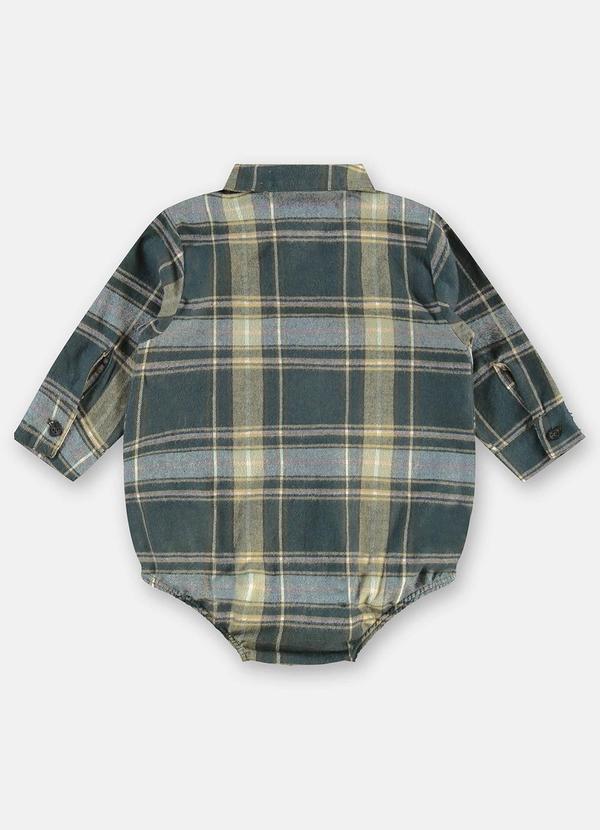 Up Baby - Body Camisa Bebê Menino Verde 2