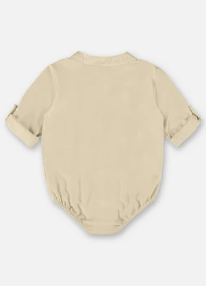 Up Baby - Body Camisa para Bebê Menino Amarelo - UP BABY