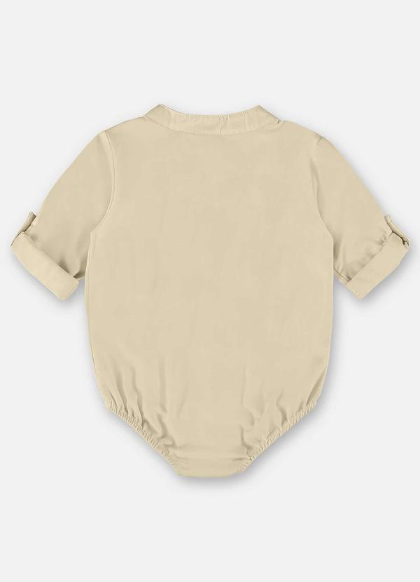 Up Baby - Body Camisa para Bebê Menino Amarelo 2