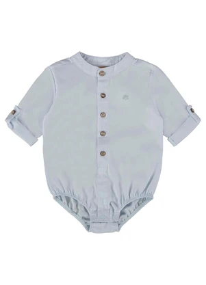 Up Baby - Body Camisa para Bebê Menino Azul - UP BABY