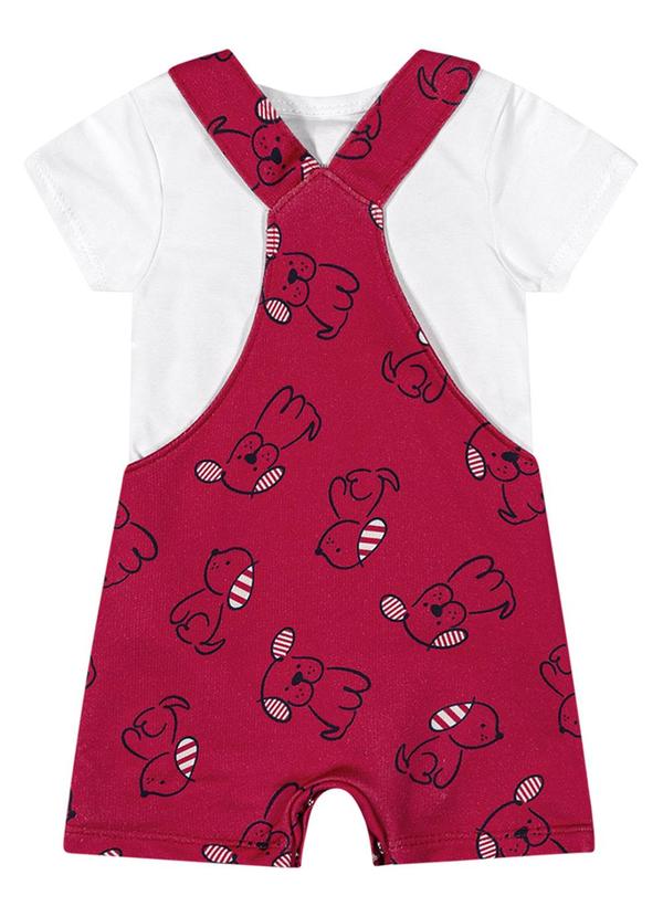 Kyly - Body com Jardineira Menino Cachorrinhos Branco 2