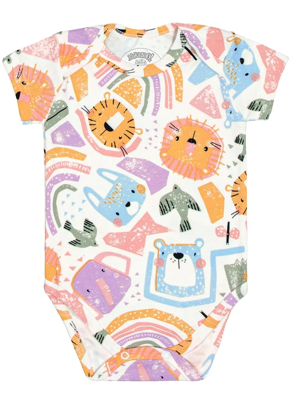 Alakazoo - Body em Malha Suedine com Manga Curta Rosa 2