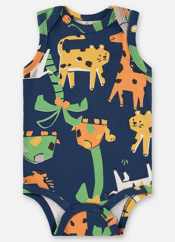 Up Baby - Body em Suedine para Bebê Menino Azul