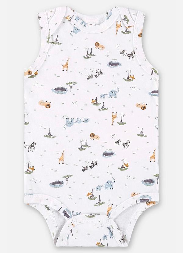 Up Baby - Body em Suedine para Bebê Menino Branco