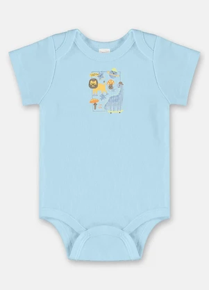 Body em Suedine para Bebê Menino Up Baby Azul - UP BABY
