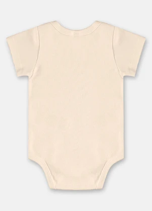 Up Baby - Body em Suedine para Bebê Menino Bege - UP BABY