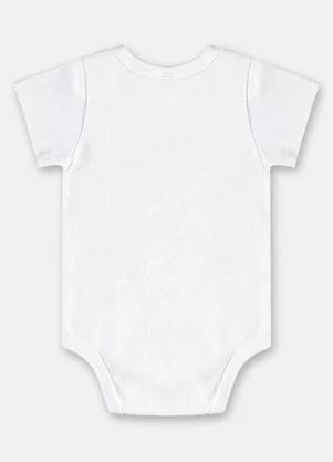 Up Baby - Body em Suedine para Bebê Menino Branco - UP BABY